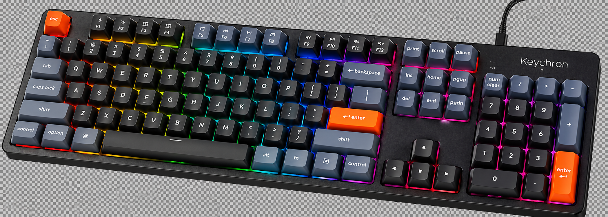 Illustrative peripherals artwork for C3 Pro Mechanical Keyboard